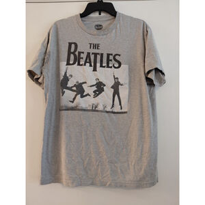 The Beatles Abbey Road Graphic T-Shirt Adult Large Grey Band Tee Short Sleeve